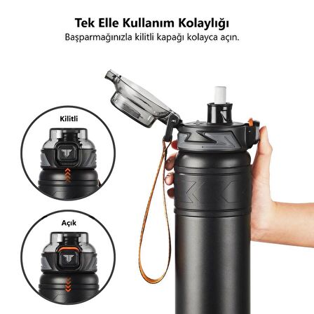 TKK Çelik Termos Matara 500Ml Siyah