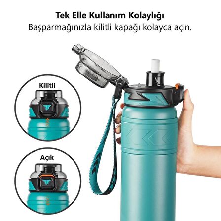 TKK Çelik Termos Matara 500Ml Turkuaz