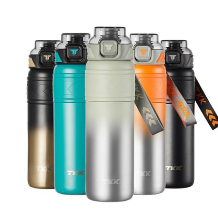 TKK Çelik Termos Matara 900Ml Gri Yeşil