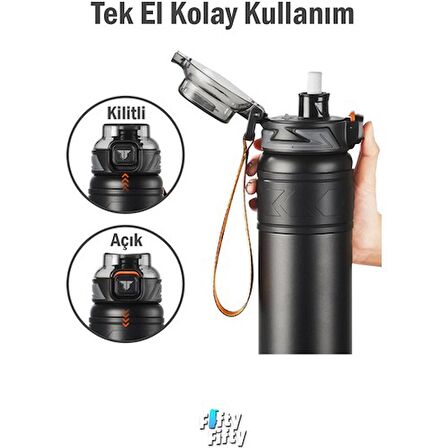 Tkk Çelik Termos 900 Ml T2025  Siyah