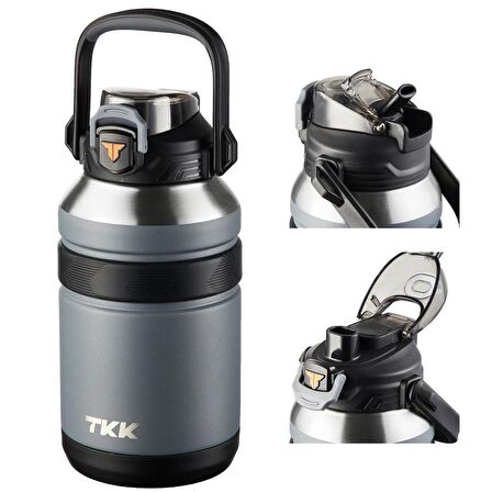 TKK Çelik Termos 1500Ml Siyah