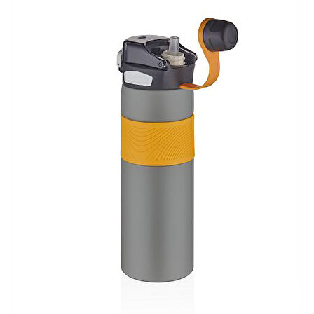 Vagonlife VGN032 800ml Gri Çelik Matara Tek Kapak Çift Kullanım