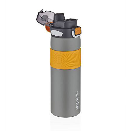 Vagonlife VGN032 800ml Gri Çelik Matara Tek Kapak Çift Kullanım