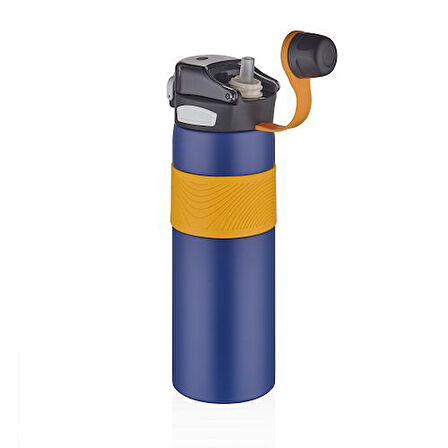 Vagonlife VGN032 800ml Lacivert Çelik Matara Tek Kapak Çift Kullanım