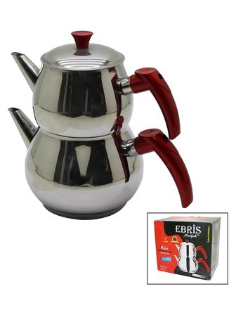 Erbis Aile Büyük Boy Küre Çelik Çaydanlık