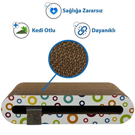 Herniks Doğal Kedi Otlu Kedi Tırmalama Kartonu 44 Cm - HR2012C