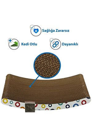 Herniks Doğal Kedi Otlu Kedi Tırmalama Kartonu 44 Cm - HR2014C