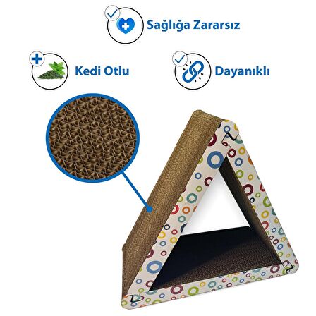 Herniks Doğal Kedi Otlu Kedi Tırmalama Kartonu 44 Cm - HR2029C