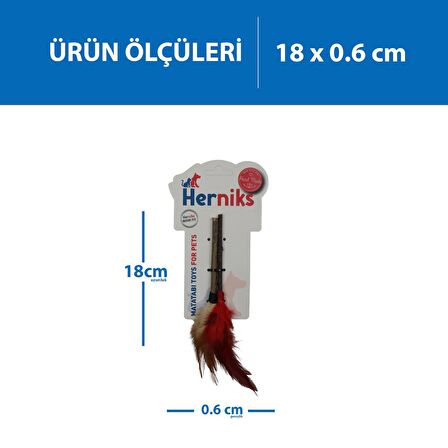 Herniks Matatabili Tüylü Yenilebilir İkili Çiğneme Çubuğu - Tüy 18cm