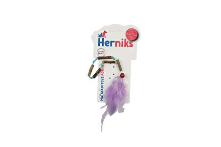 Herniks Matatabili Tüylü ve Sesli Doğal Kedi Çiğneme Çubuklu İp 30cm