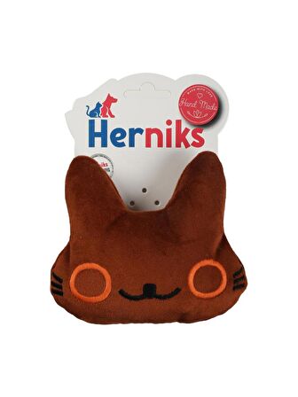 Herniks Sesli Kumaş Peluş Köpek Oyuncağı - Kitty 13cm Kahverengi