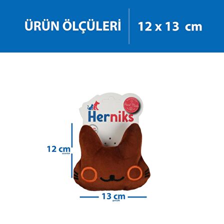 Herniks Sesli Kumaş Peluş Köpek Oyuncağı - Kitty 13cm Kahverengi