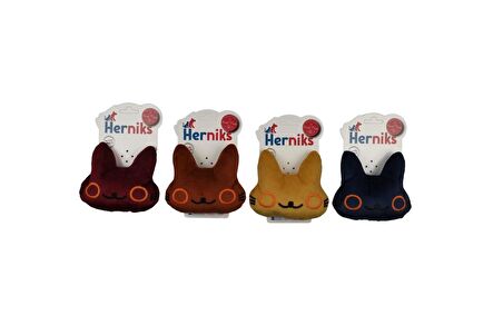 Herniks Sesli Kumaş Peluş Köpek Oyuncağı - Kitty 13cm Bordo