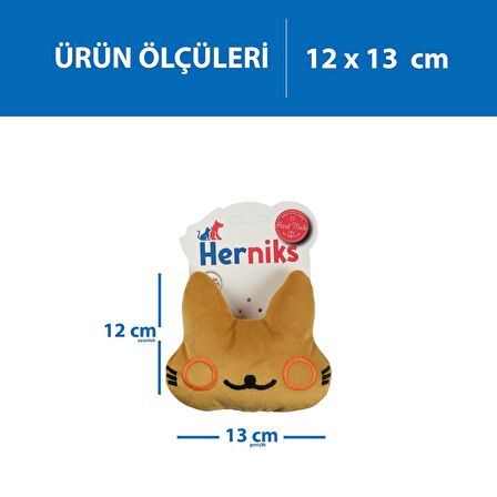 Herniks Sesli Kumaş Peluş Köpek Oyuncağı - Kitty 13cm Sarı