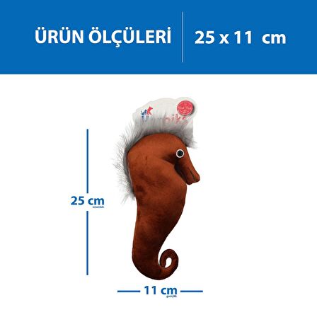 Herniks Matatabili Sesli Kumaş Peluş Kedi Oyuncağı - Soi 25cm Kahverengi