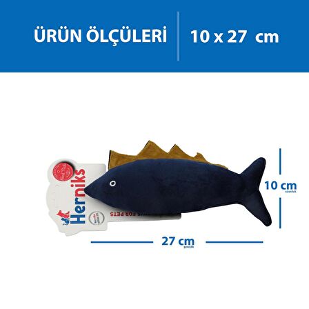 Herniks Sesli Kumaş Peluş Köpek Oyuncağı - Spino 27cm Lacivert