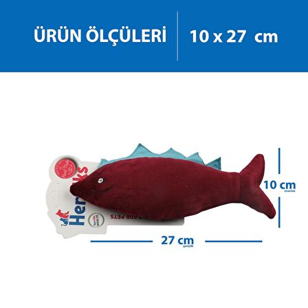 Herniks Sesli Kumaş Peluş Köpek Oyuncağı - Spino 27cm Bordo