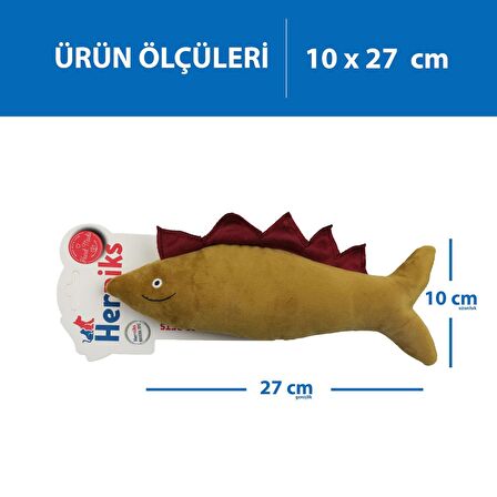 Herniks Sesli Kumaş Peluş Köpek Oyuncağı - Spino 27cm Sarı