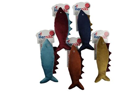 Herniks Sesli Kumaş Peluş Köpek Oyuncağı - Spino 27cm Sarı