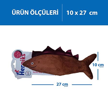 Herniks Sesli Kumaş Peluş Köpek Oyuncağı - Spino 27cm Kahverengi