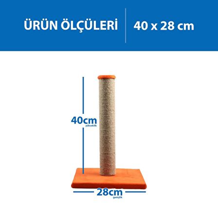 Herniks Çubuk Kedi Tırmalama Tahtası 40 Cm - Turuncu