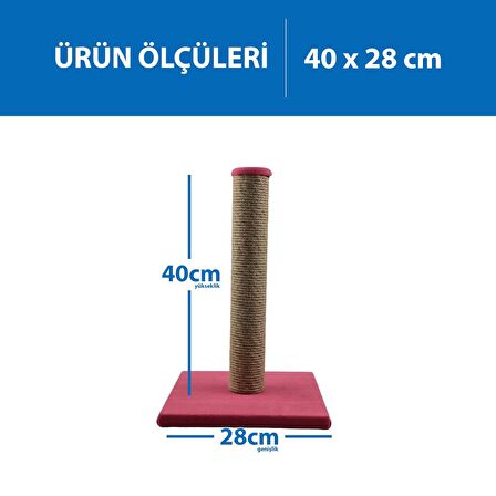 Herniks Çubuk Kedi Tırmalama Tahtası 40 Cm - Pembe