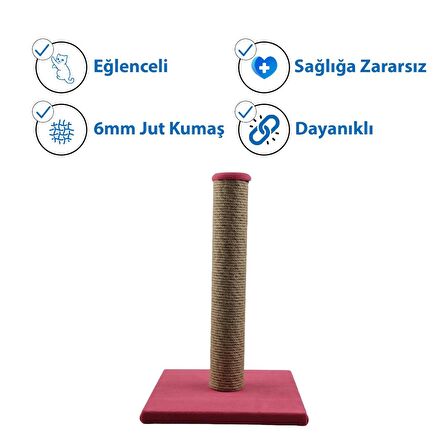 Herniks Çubuk Kedi Tırmalama Tahtası 40 Cm - Pembe