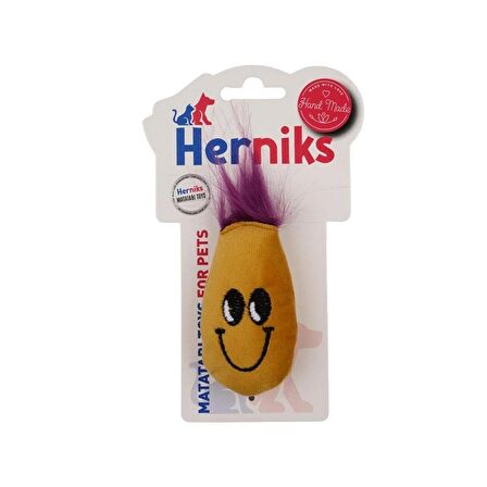 Herniks Matatabili Peluş Kedi Oyuncağı Eggy 10 Cm - Sarı