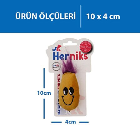 Herniks Matatabili Peluş Kedi Oyuncağı Eggy 10 Cm - Sarı