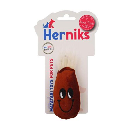 Herniks Matatabili Peluş Kedi Oyuncağı Eggy 10 Cm - Kahverengi