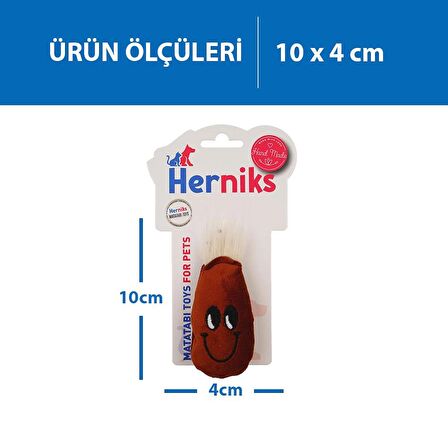 Herniks Matatabili Peluş Kedi Oyuncağı Eggy 10 Cm - Kahverengi