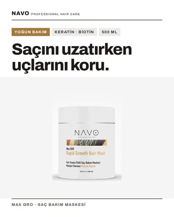 NAVO Professional Max GRO Rapid Growth Saç Bakım Maskesi 500 ml