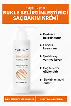 Sistéme 11 Bukle Belirginleştirici & Şekillendirici Kıvırcık Saçlara Özel Durulanmayan Saç Bakım Kremi 250 ml 