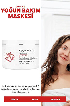 Sistéme 11 Yıpranmış Saçlar Için Intensive Repair Yoğun Bakım Maskesi 350 ml 8684091004202