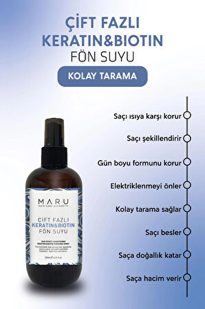 Maru Keratin&biotin Güçlendirici, Besleyici Ve Onarıcı Saç Bakım Spreyi 250 ml 8684091008156