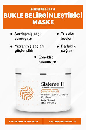Sisteme 11 Bukle Belirginleştirici Saç Maskesi 350 ml 
