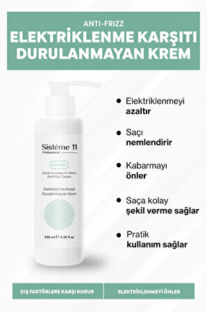 Sisteme 11 Elektriklenme Karşıtı Durulanmayan Krem 250 ml 