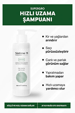 Sisteme 11 Hızlı Uzama Şampuanı 250 ml 8684091009238
