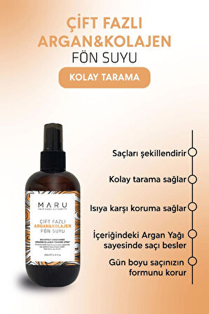 Argan & Collagen Bağ Onarıcı Isı Koruyucu Kolay Tarama Saç Bakım Spreyi 250 ml 8684091009511