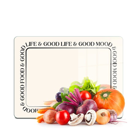 Decovetro Cam Kesme Tahtası ve Sunumluk ve Sunum Tabağı Good Life 25 x 35 cm