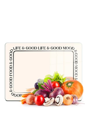 Decovetro Cam Kesme Tahtası ve Sunumluk ve Sunum Tabağı Good Life 25 x 35 cm