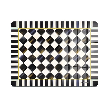 2'li Cam Kesme Tahtası ve Sunumluk MacKenzie Desenli 20 x 30 cm ve 25 x 35 cm