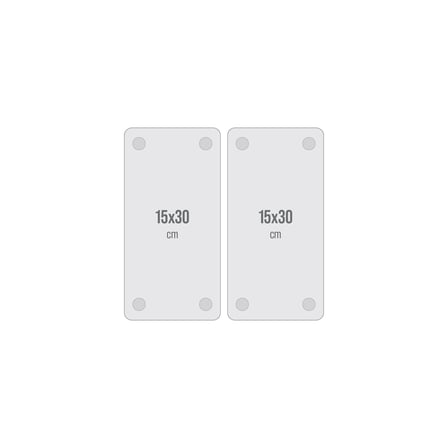 Decovetro Cam Kahve Sofra Sunum Tablası 2'li Set Tropik Leopar Desenli 30 x 15 cm