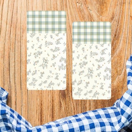 Decovetro Cam Kahve Sofra Sunum Tablası 2'li Set Minimal Flower & Buffalo Desenli 30 x 15 cm