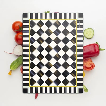 3'lü Cam Kesme Tahtası ve Sunumluk MacKenzie Desenli 20 x 30, 25 x 35 ve 30 x 40 cm