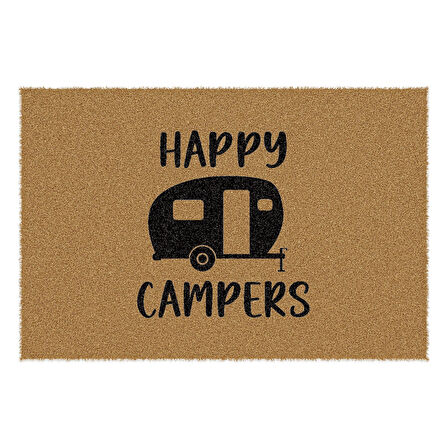 Decovetro Paspas Happy Campers Desenli Kapı Önü Paspası 40 x 60 cm