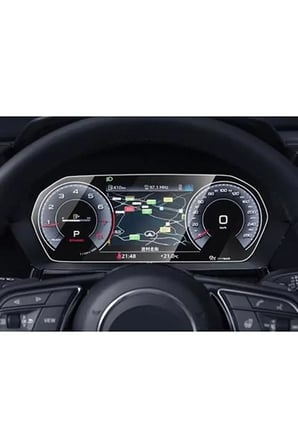 Audi A3 Navigasyon Dijital Gösterge Nano ve piano black uyumlu Tpu Koruyucu 7 li set 2021 2023