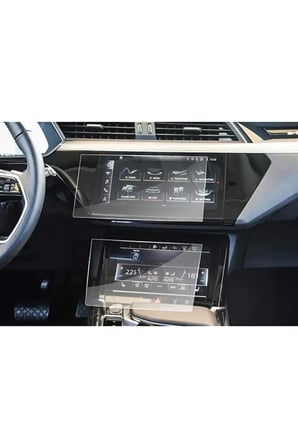 Audi E Tron Navigasyon ve İç merkezi Kontrol uyumlu Nano Ekran Koruyucu 2 li Set 2019 2023
