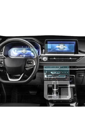Chery Tiggo 7 Pro Luxury Uyumlu Gösterge/navigasyon/merkezi Kontrol/vites Etrafı Koruyucu 4'lü Set