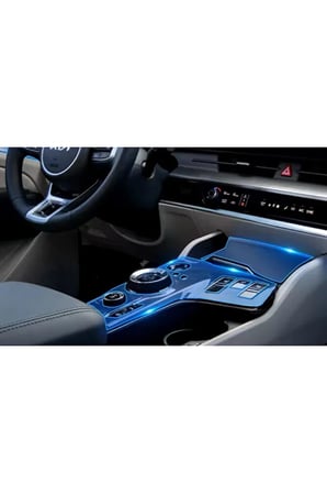 Kia Sportage Prestige uyumlu Vites Etrafı Kapı kolu Şarj Ünitesi Piano Black TPU Koruyucu 6 lı set